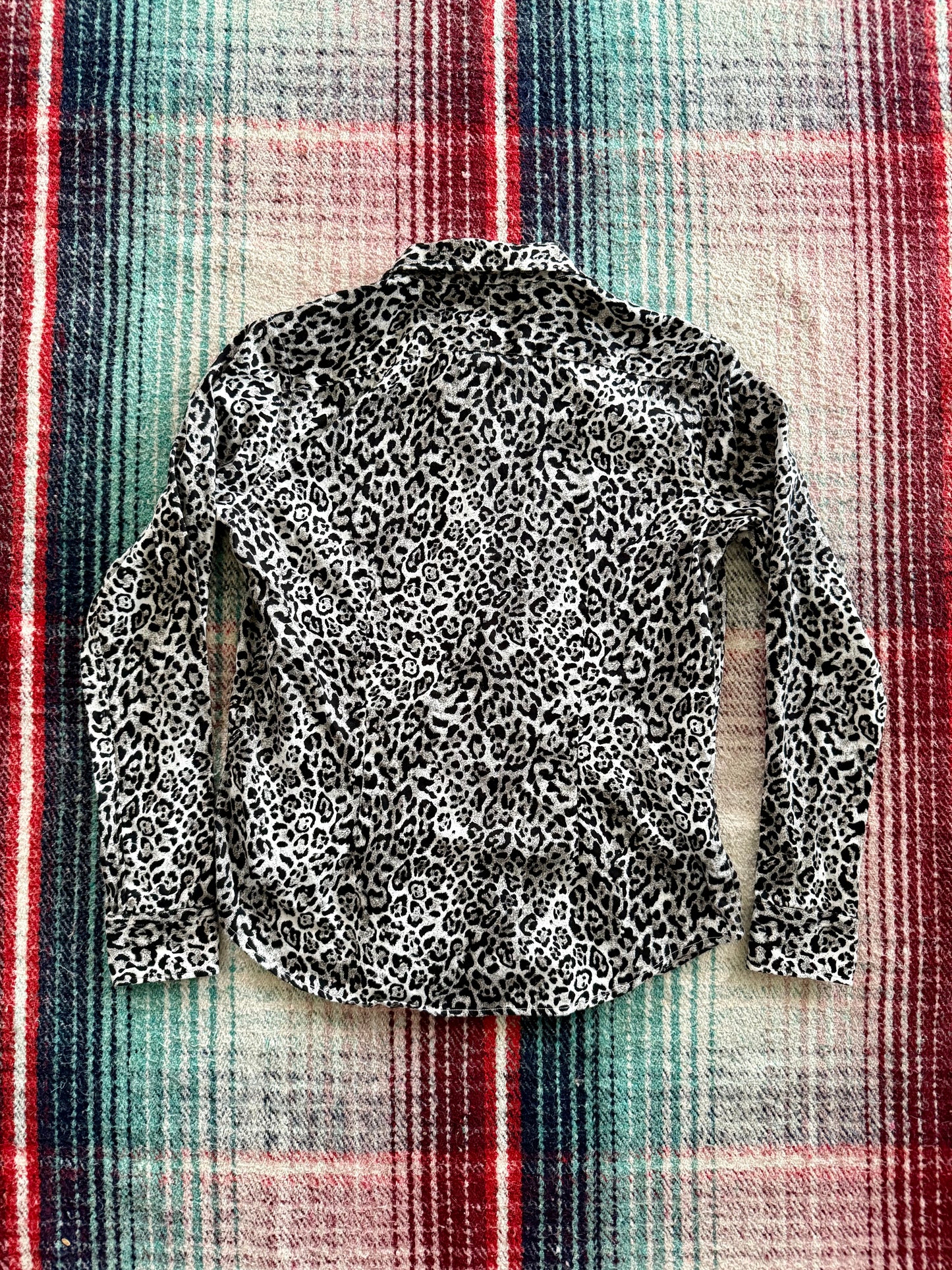 90s Chaps Leopard Print Shirt M
