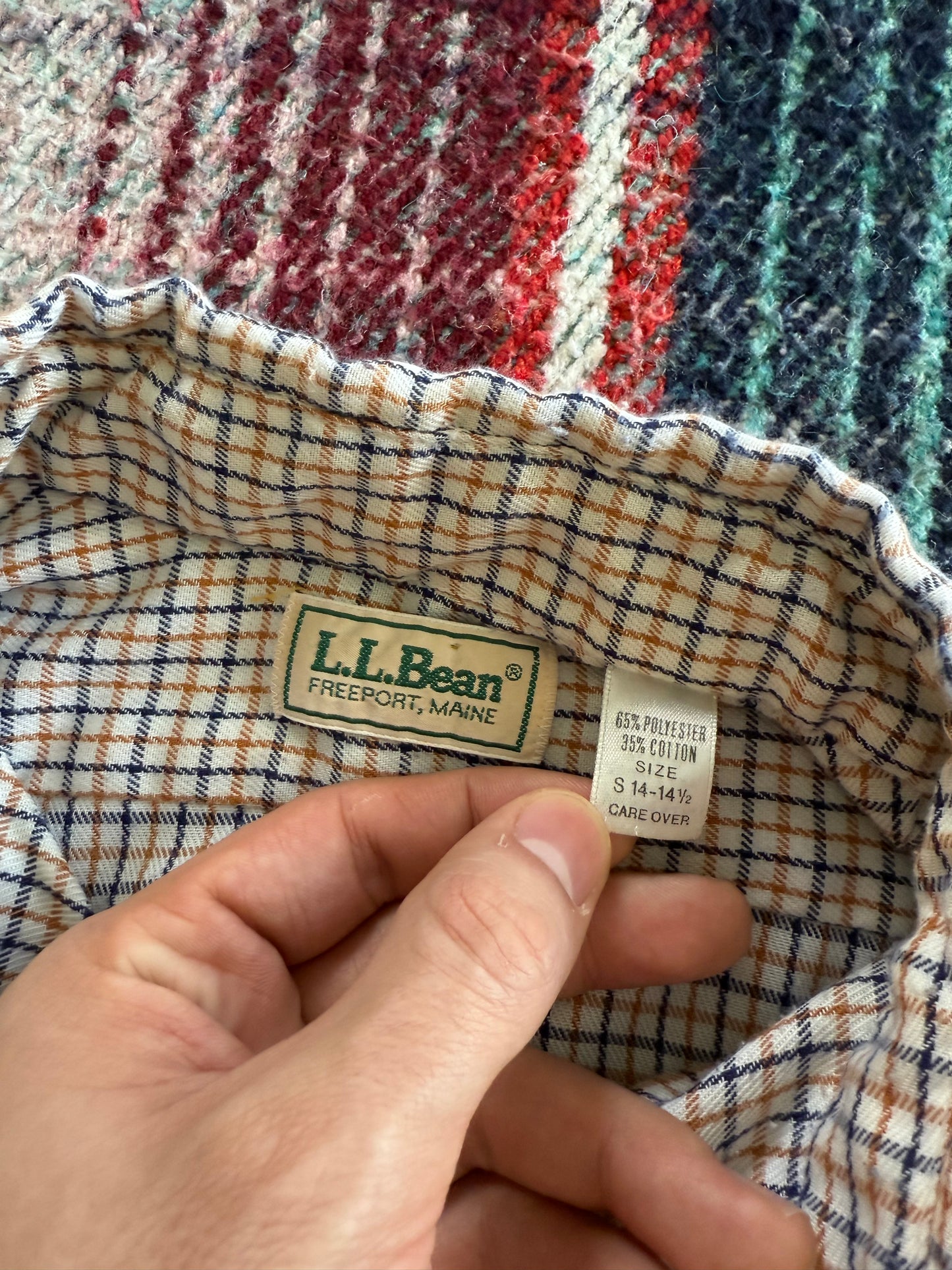 90s LL Bean Check Flannel S