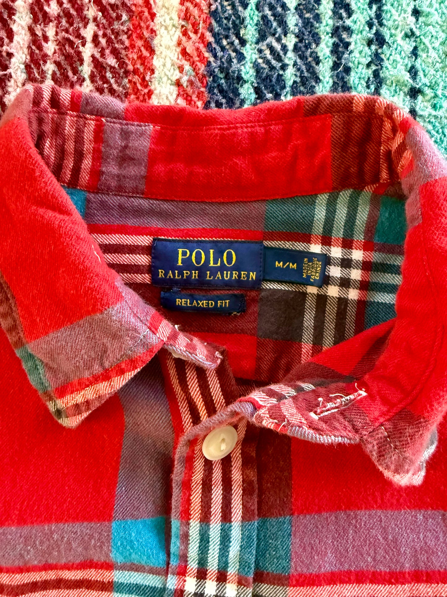Polo Ralph Lauren Red/Blue Madras Workshirt M