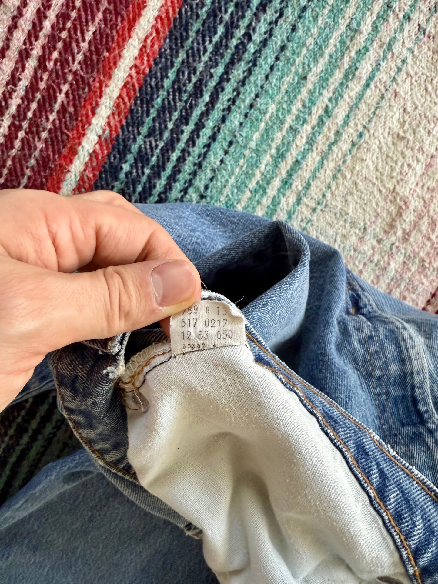 80s Levi’s 517 Light Wash Bootcut Jeans 36x32