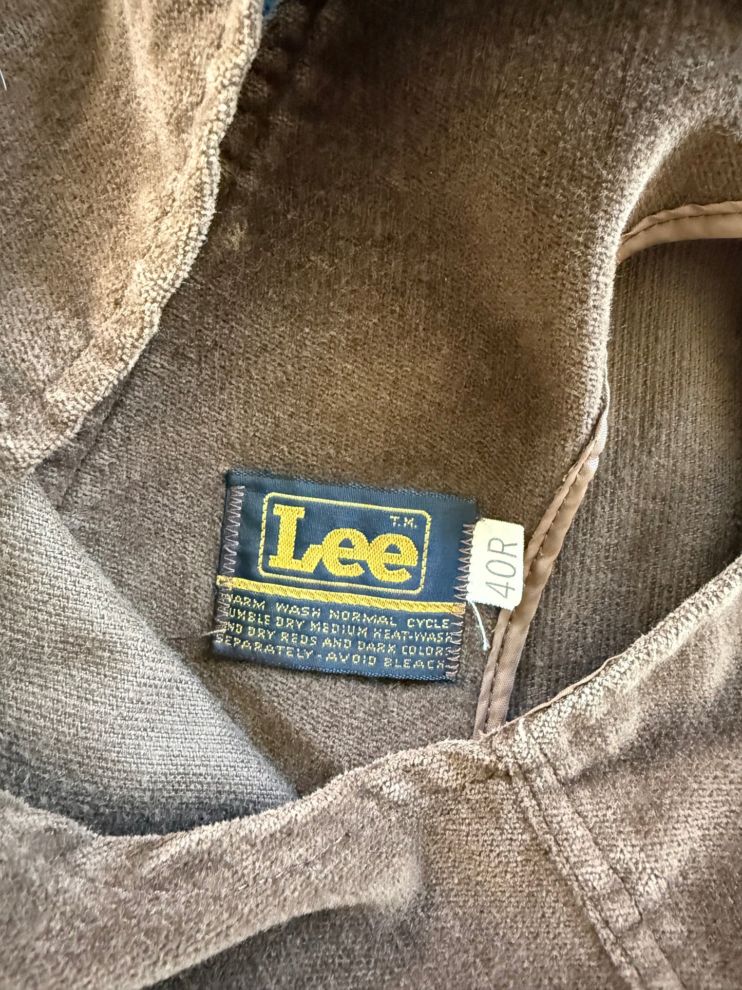 70s Lee Brown Brushed Cotton Vest M