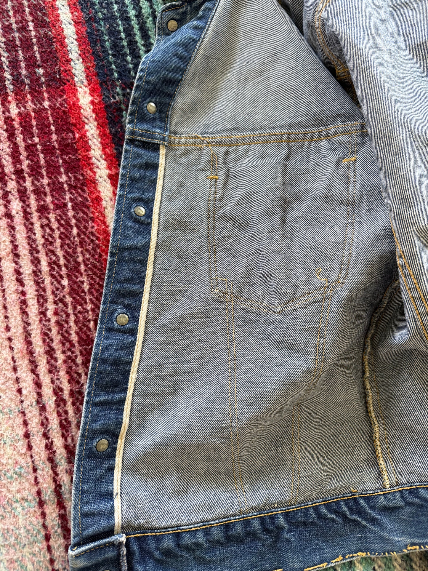 60s Big Yank Selvedge Denim Trucker Jacket S