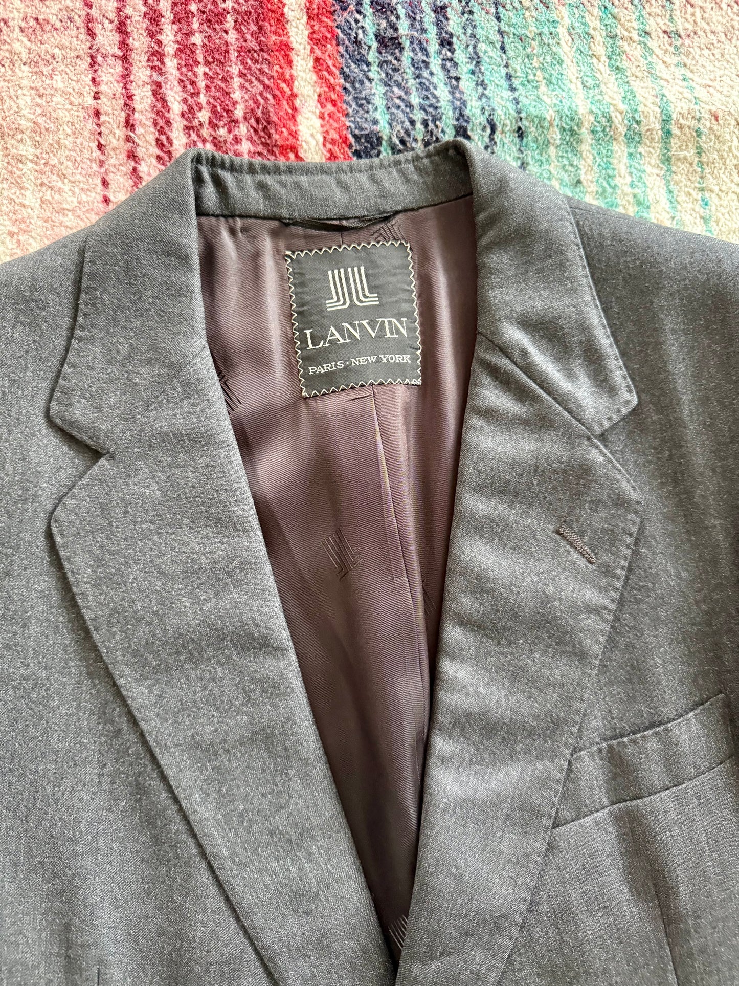 80s Lanvin Charcoal Blazer 41/M