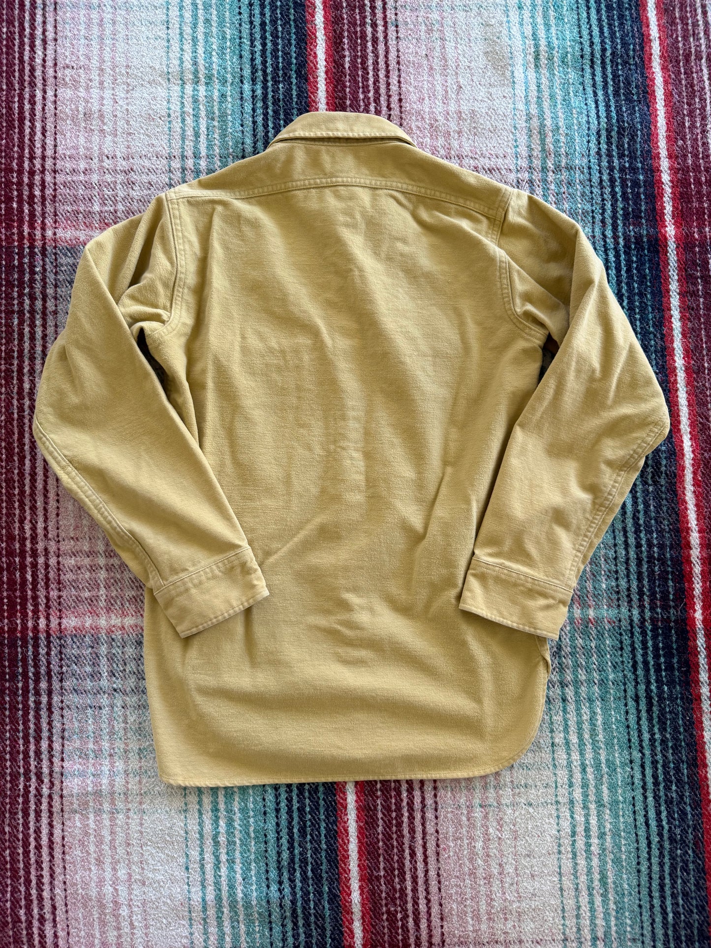 70s LL Bean Yellow Chamois Shirt S