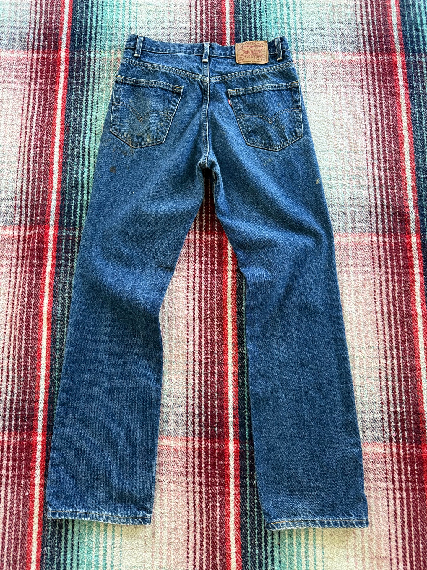 00s Distressed Levi’s 517 Bootcut 34x34