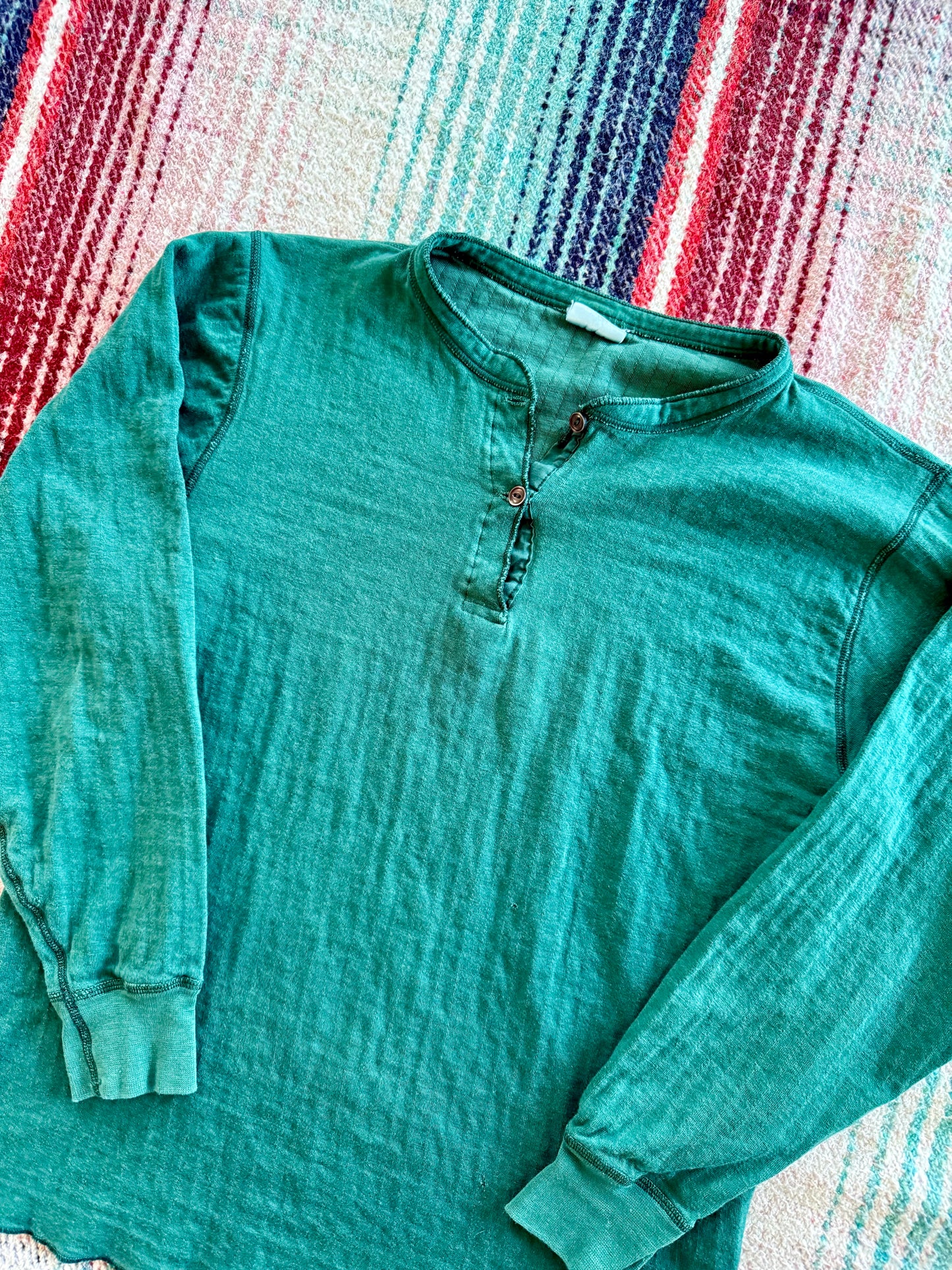 80s LL Bean Green River Diver Henley M