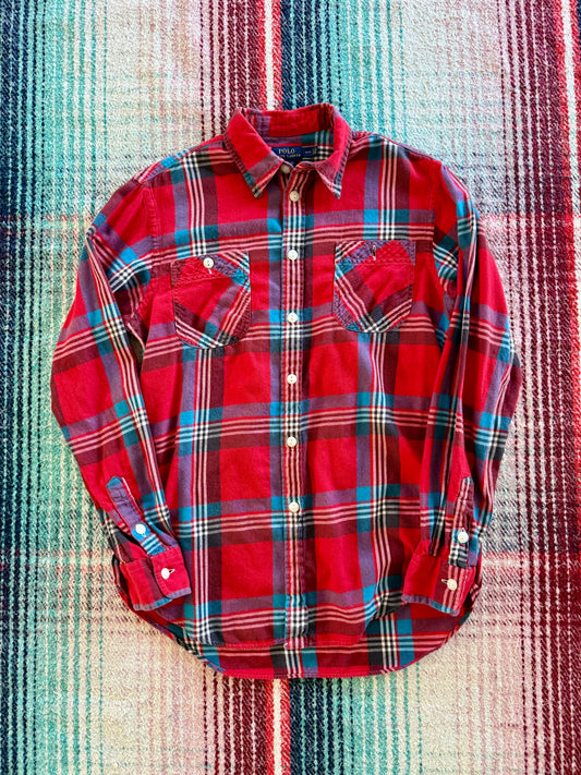 Polo Ralph Lauren Red/Blue Madras Workshirt M