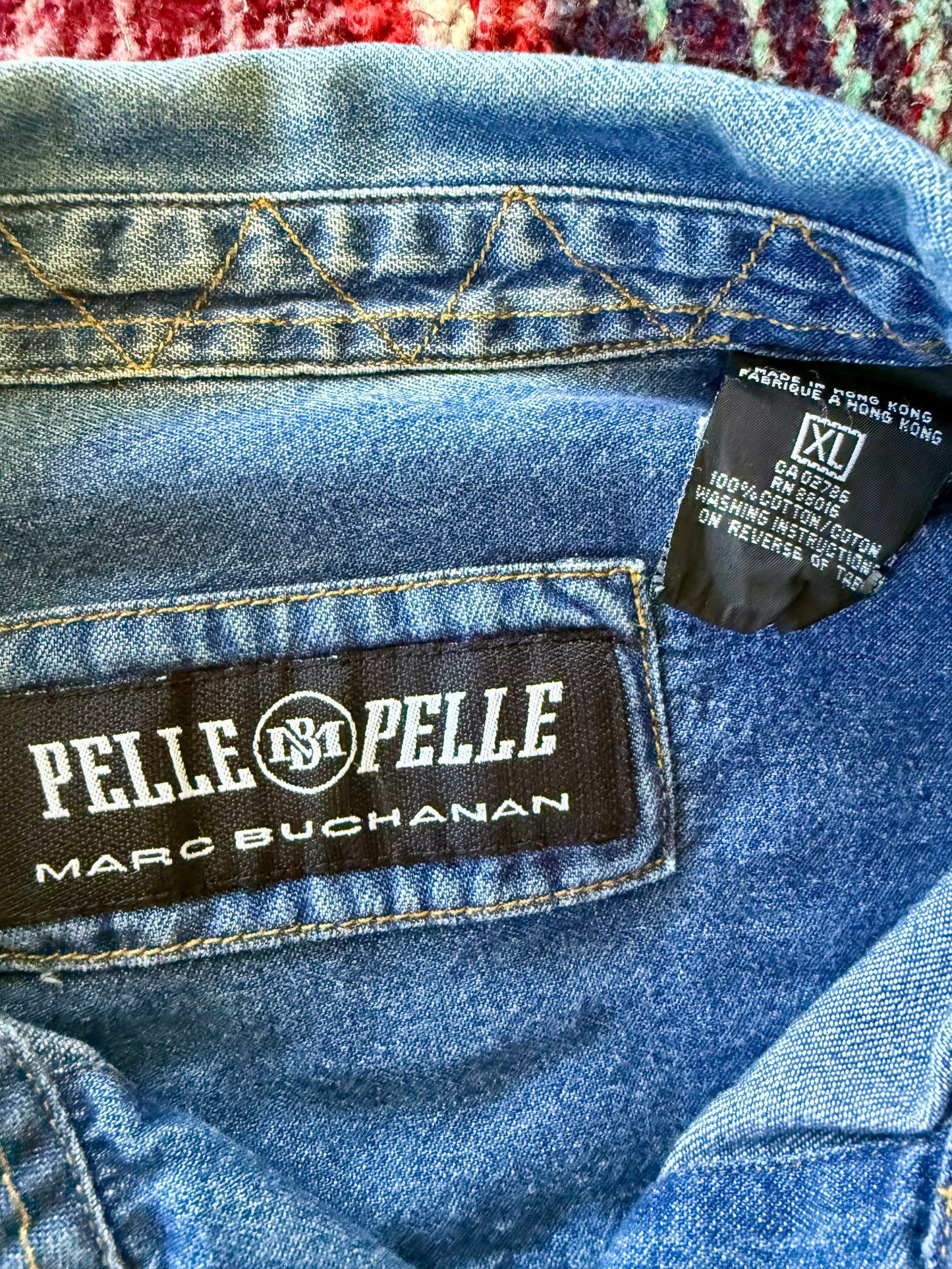 90s Pelle Pelle Denim Shirt XL