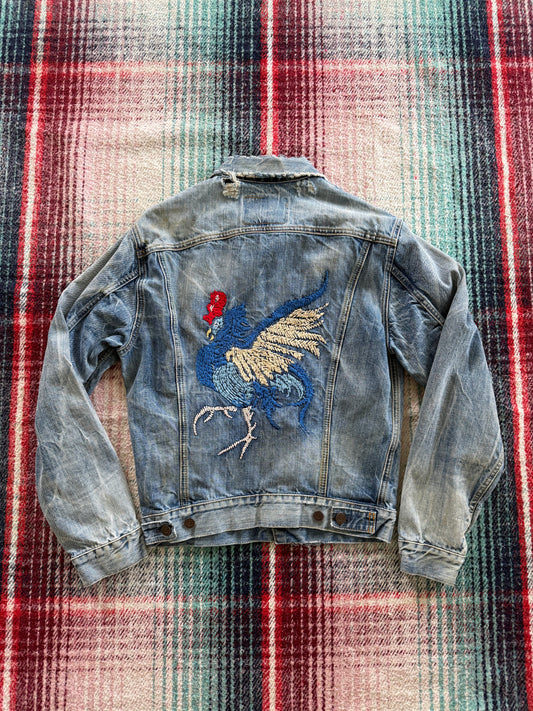 70s Levi’s Vintage Clothing Type 3 Embroidered Rooster Denim Jacket M