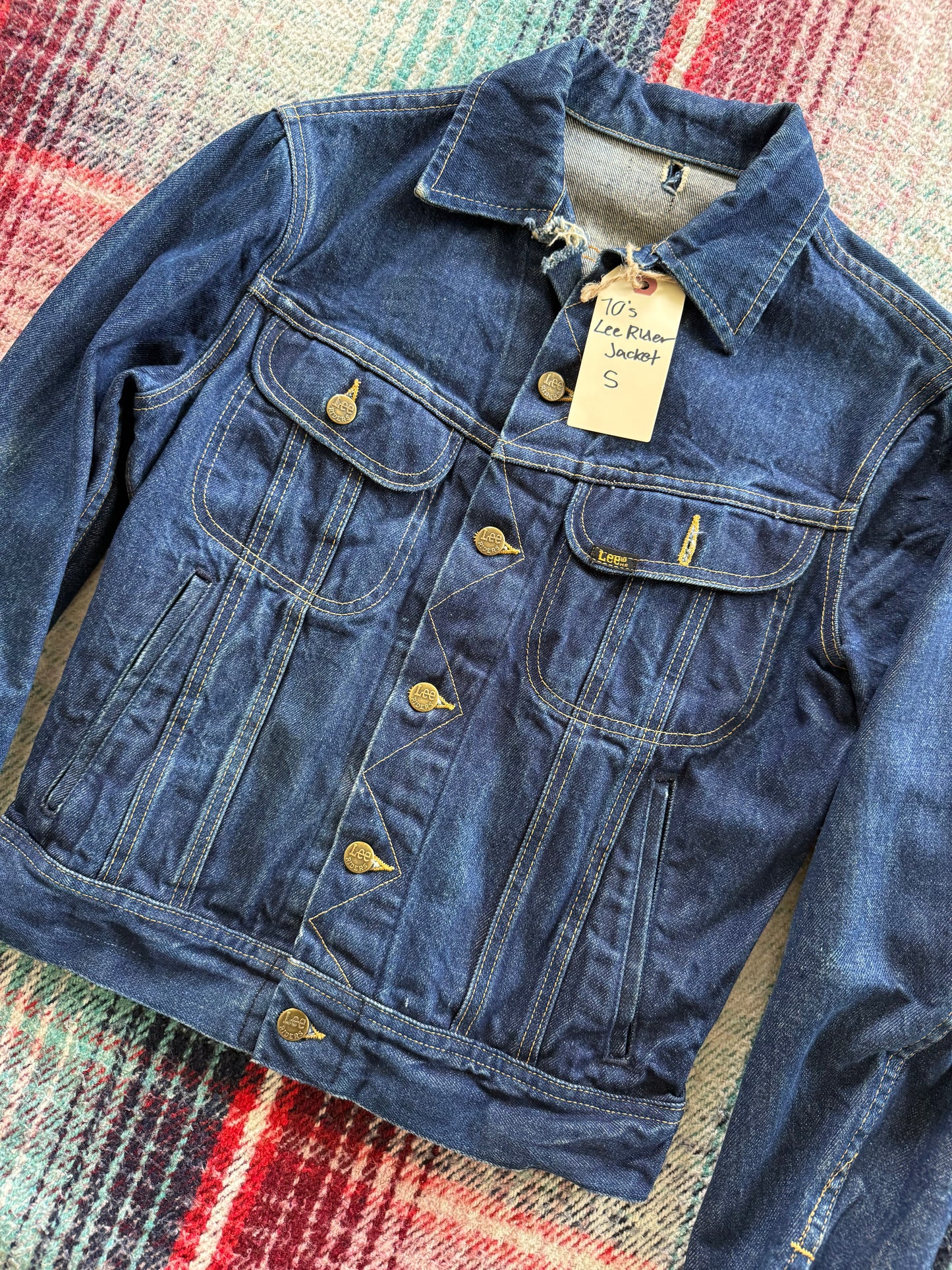 70s Lee Riders Dark Wash Denim Jacket S