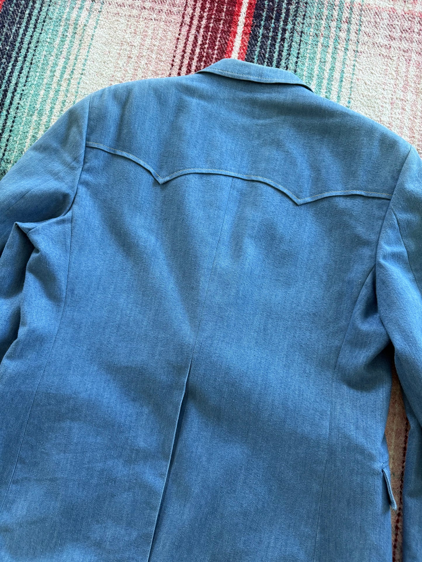 80s Chambray Western Blazer 43R