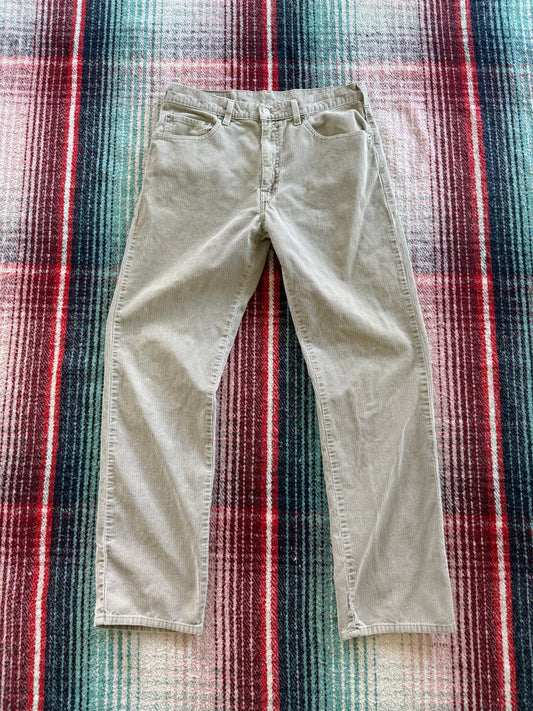 90s Levi’s 505 Beige Corduroy Pants 33x32