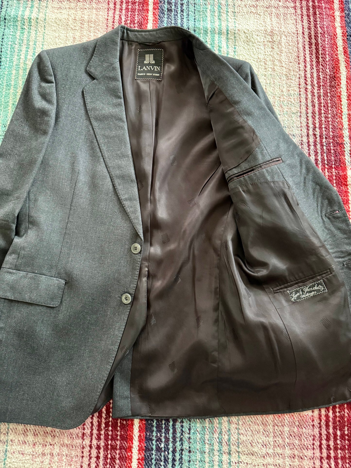 80s Lanvin Charcoal Blazer 41/M