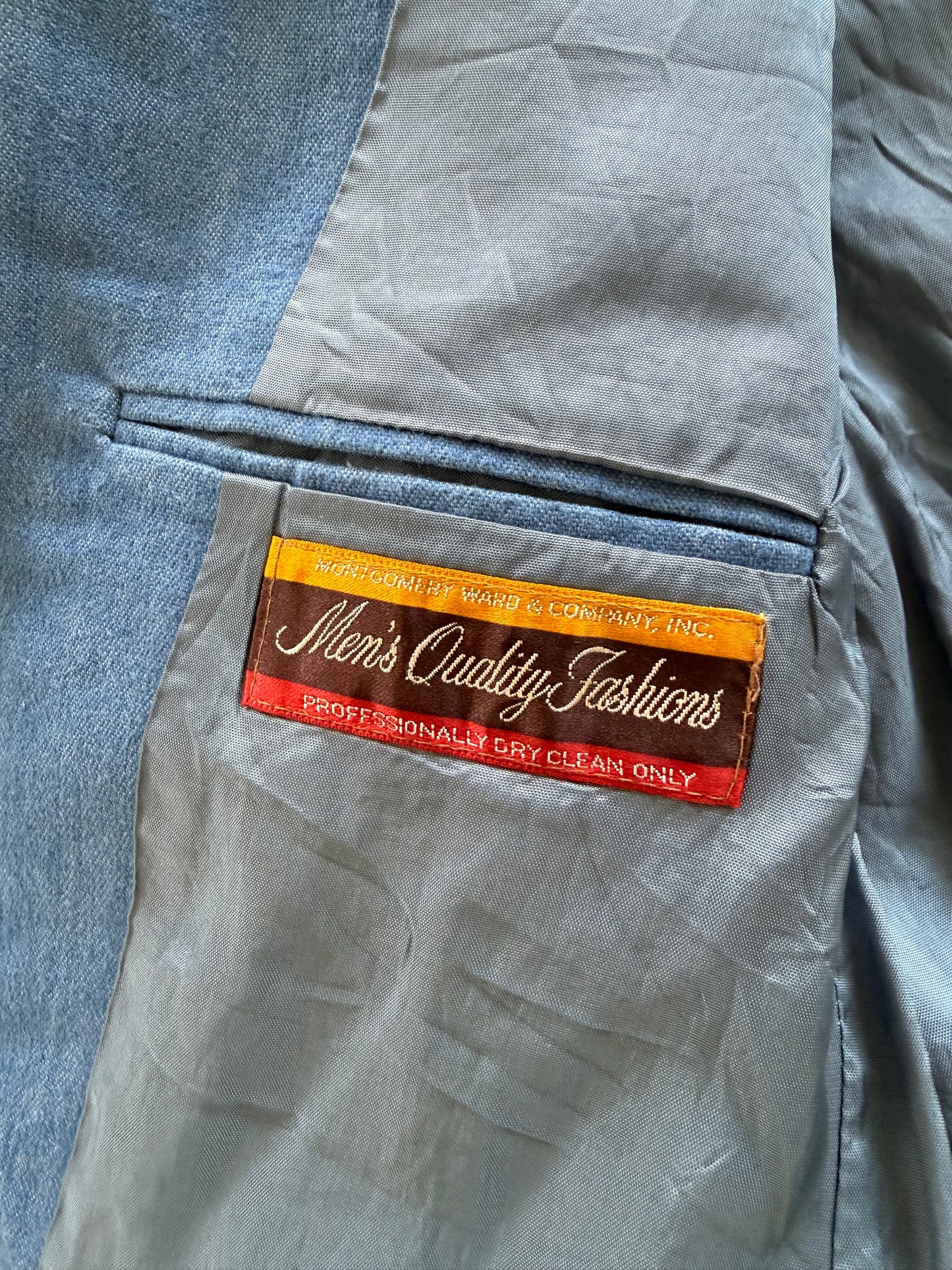 80s Chambray Western Blazer 43R