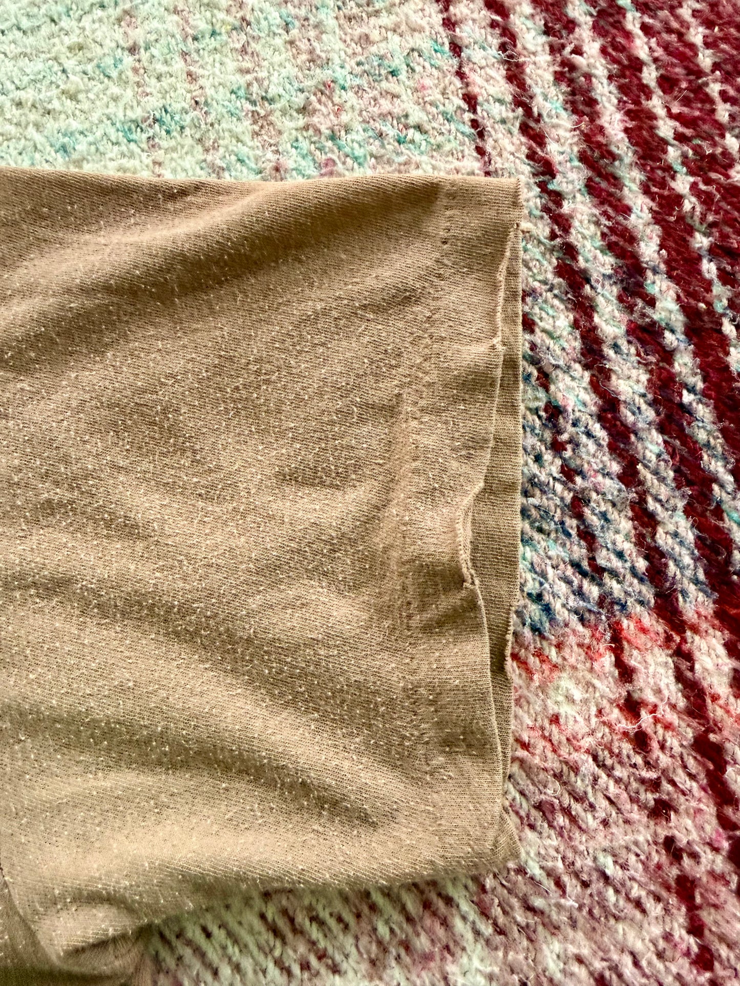 70s Single Stitch Distressed Sun Faded Brown Tee M