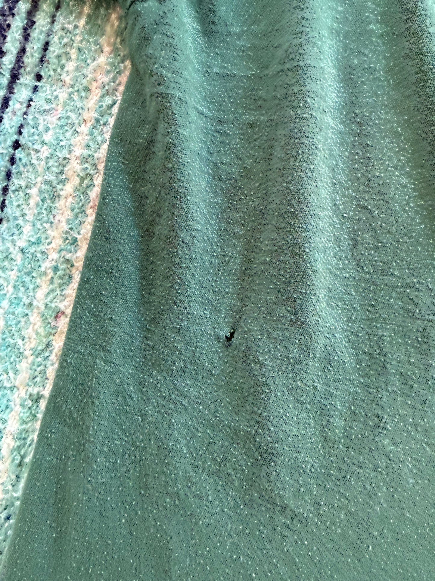 70s Fruit of the Loom Green Selvedge Pocket Tee L