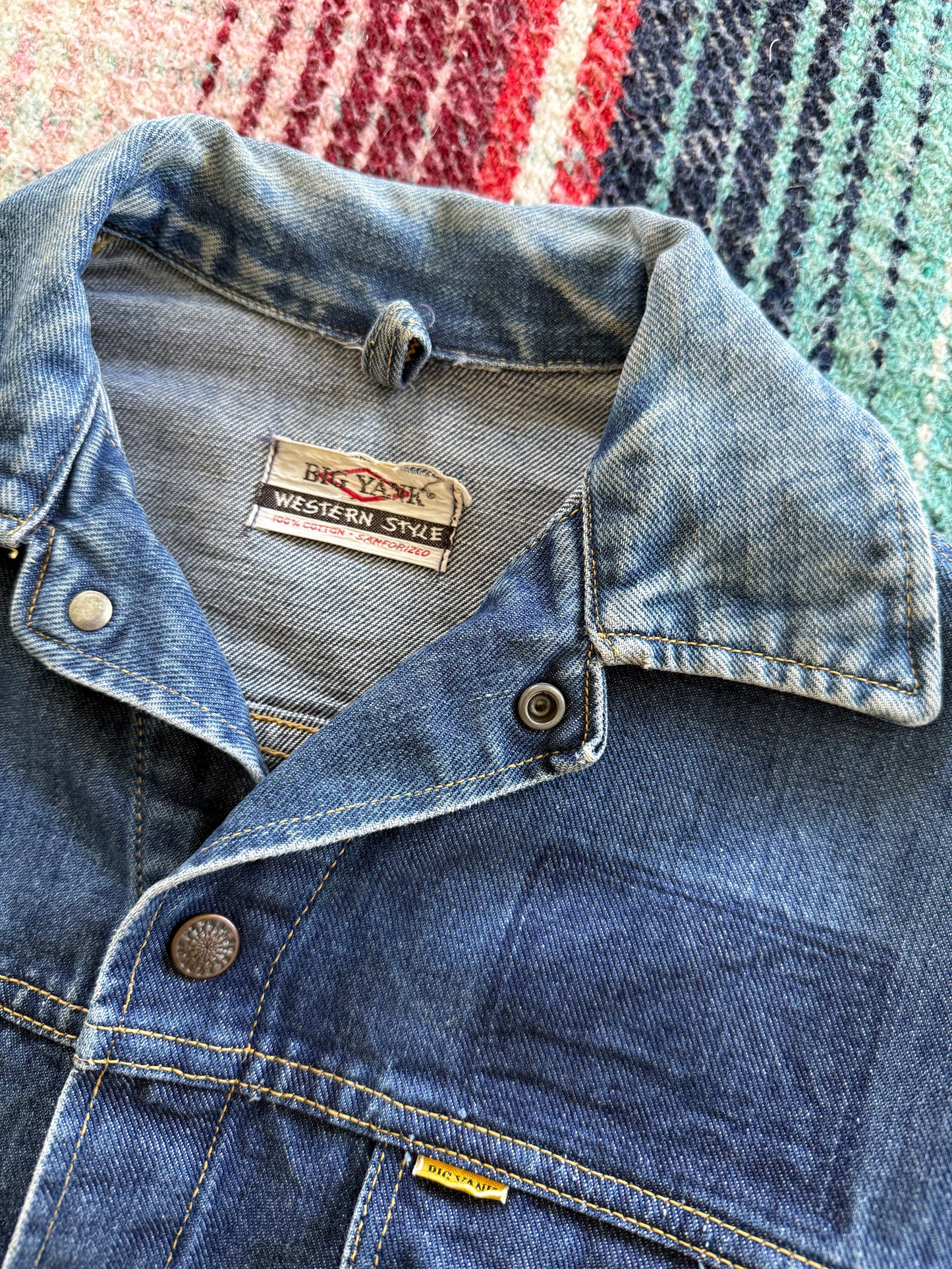 60s Big Yank Selvedge Denim Trucker Jacket S