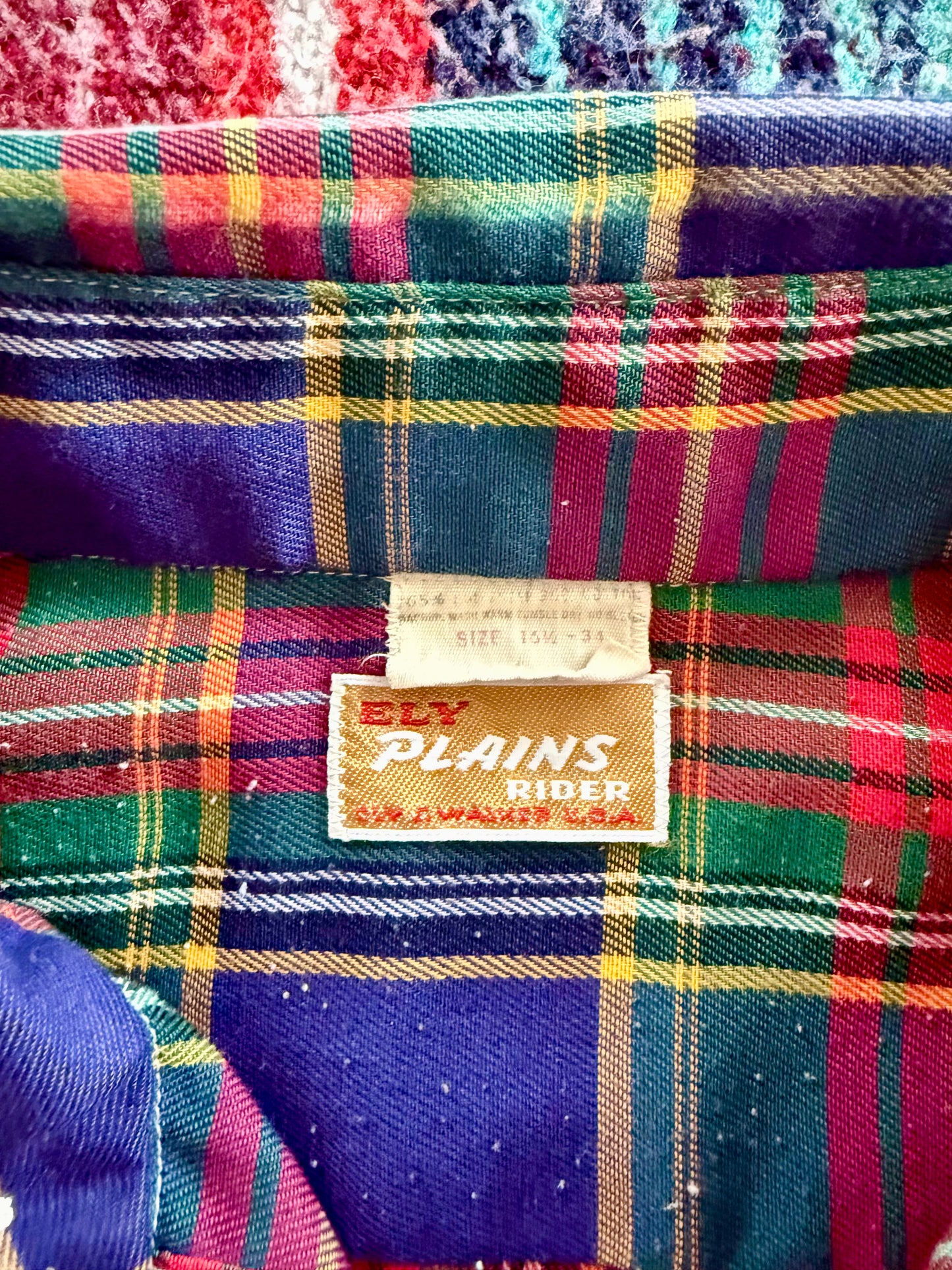 70s Ely Plains Plaid Pearl Snap Western Shirt