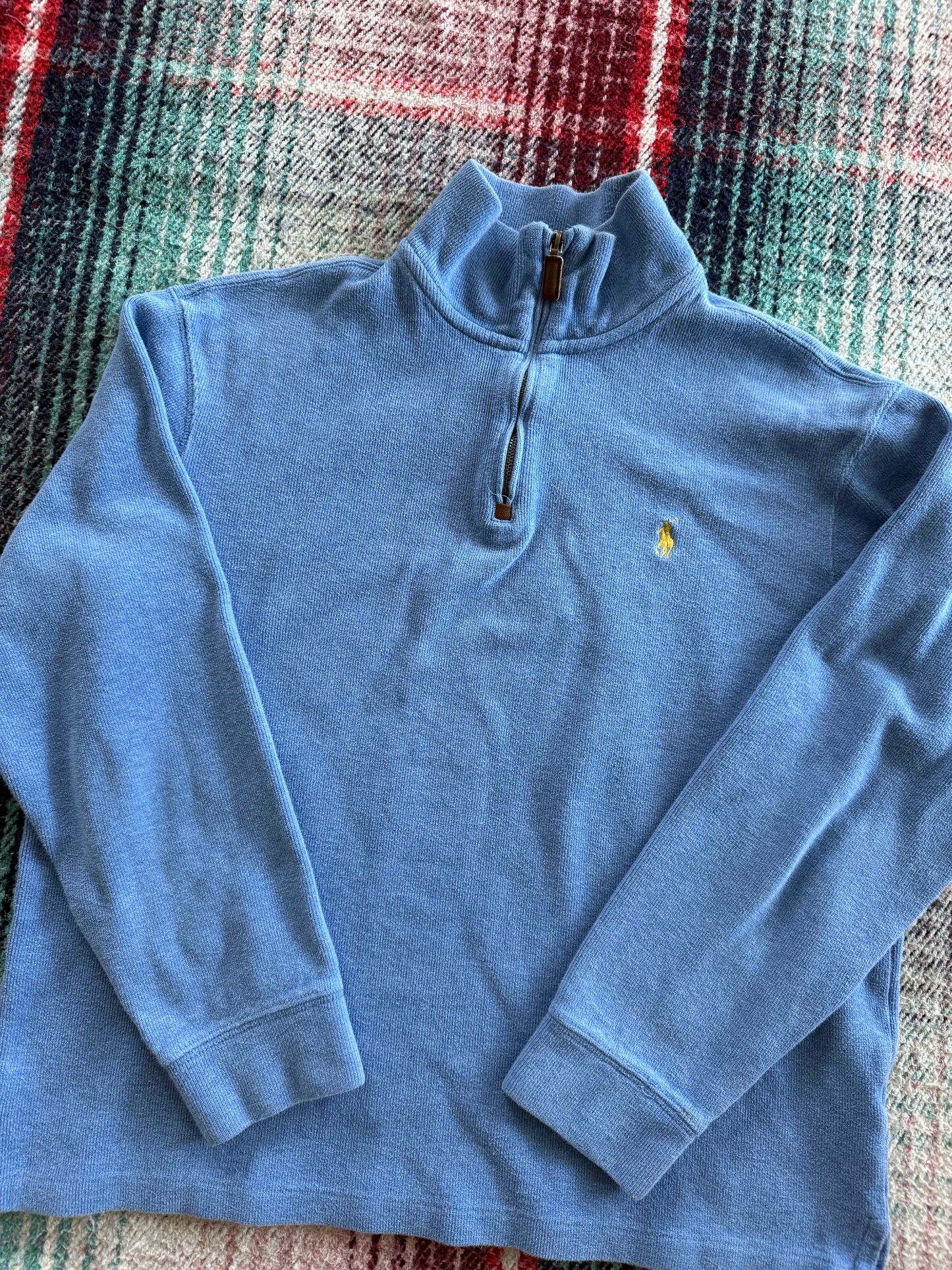 00s Polo Ralph Lauren Light Blue Quarter Zip L