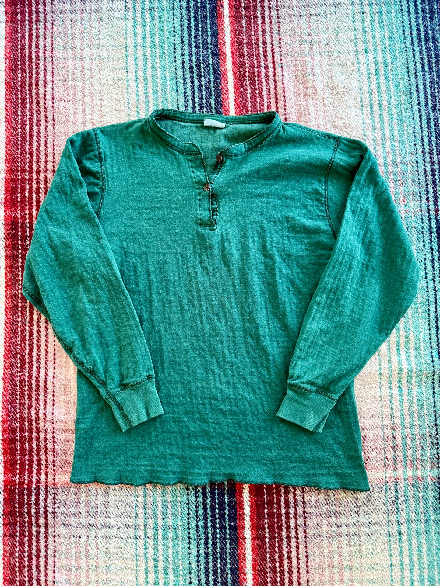 80s LL Bean Green River Diver Henley M