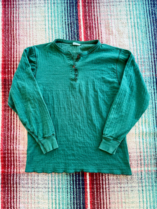 80s LL Bean Green River Diver Henley M