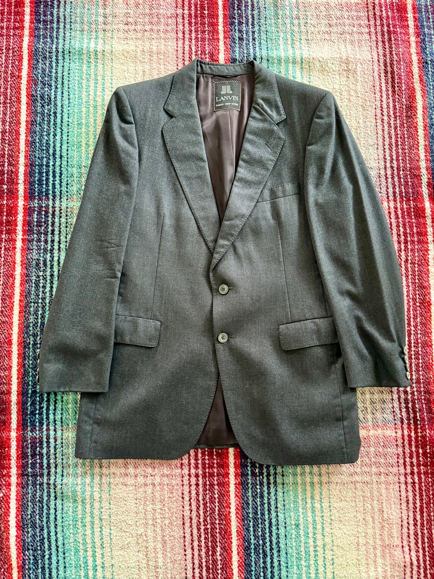 80s Lanvin Charcoal Blazer 41/M