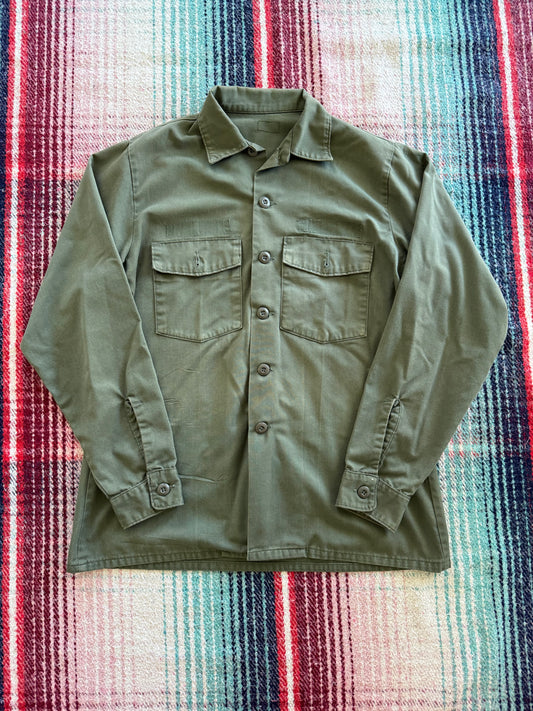 80s OG 507 Distressed Fatigue Shirt L