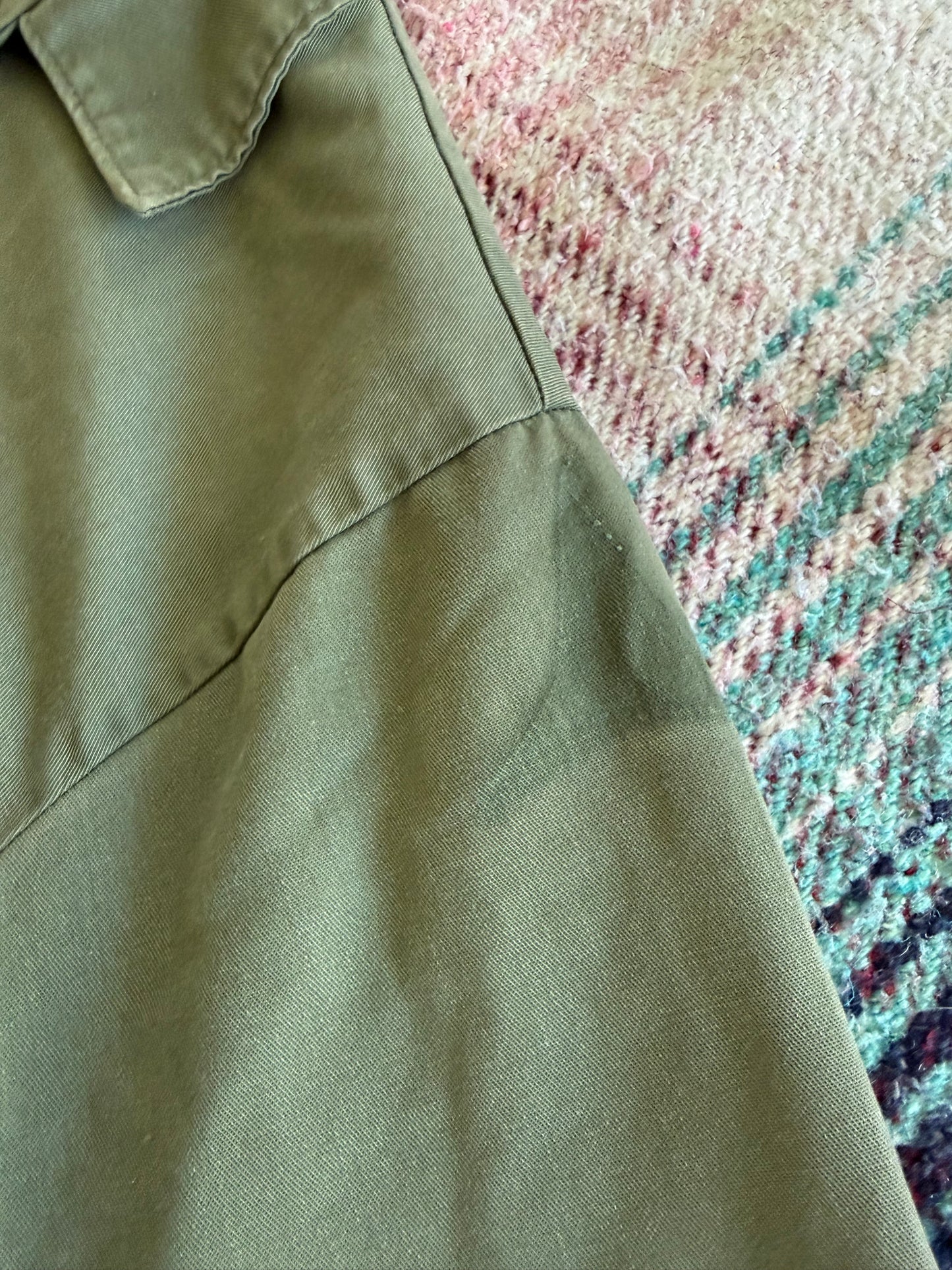 80s OG 507 Distressed Fatigue Shirt L