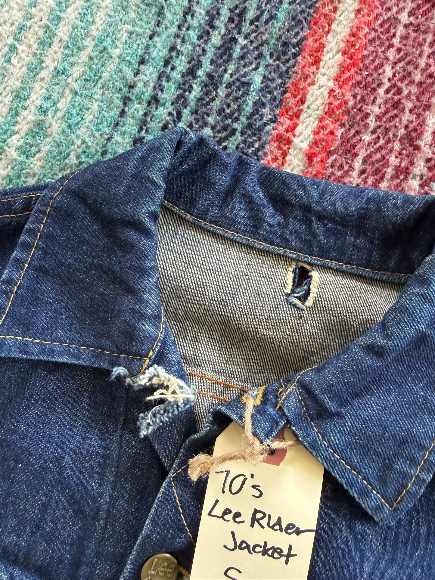 70s Lee Riders Dark Wash Denim Jacket S