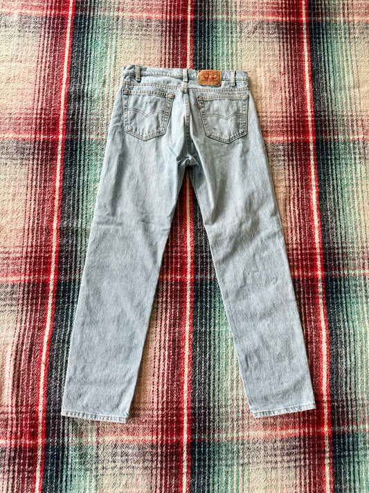 90s Levi’s 505 Light Wash Distressed Jeans 35x33