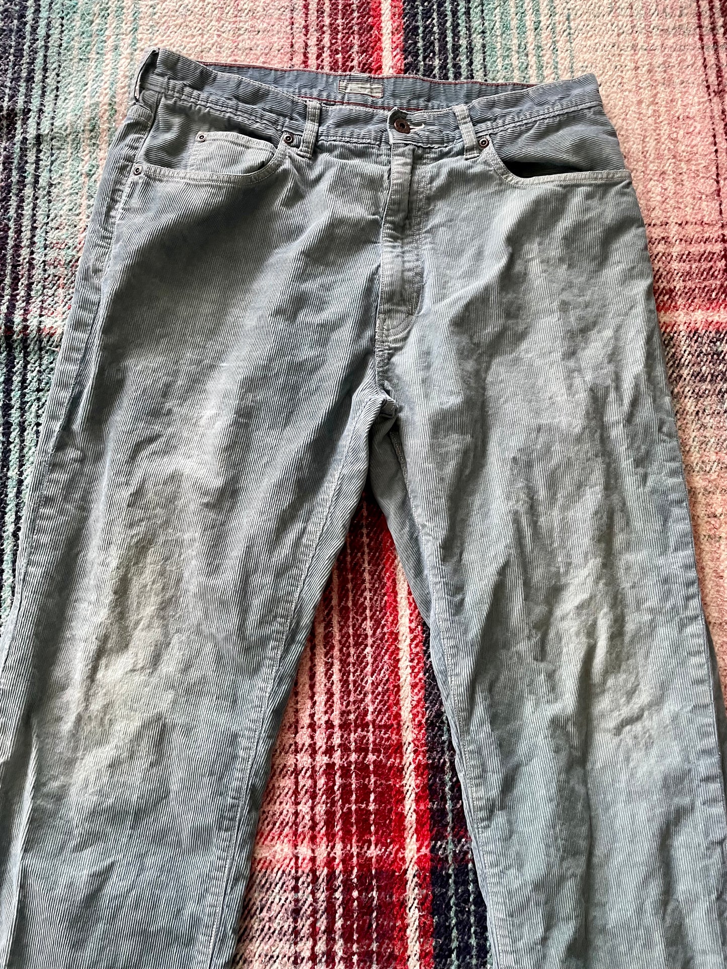 00s Over Dyed J Crew Straight Fit Teal Corduroy Pants 36x31