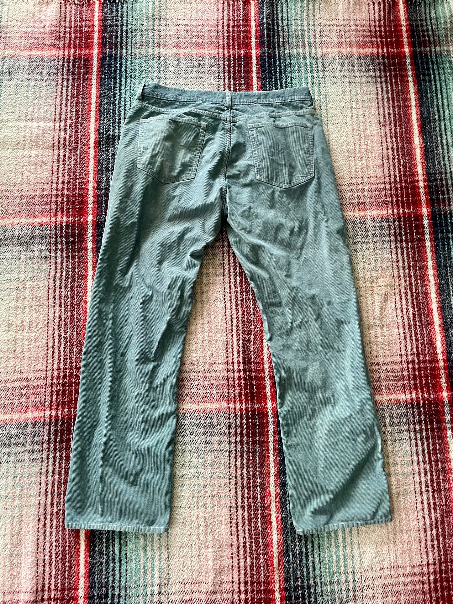 00s Over Dyed J Crew Straight Fit Teal Corduroy Pants 36x31