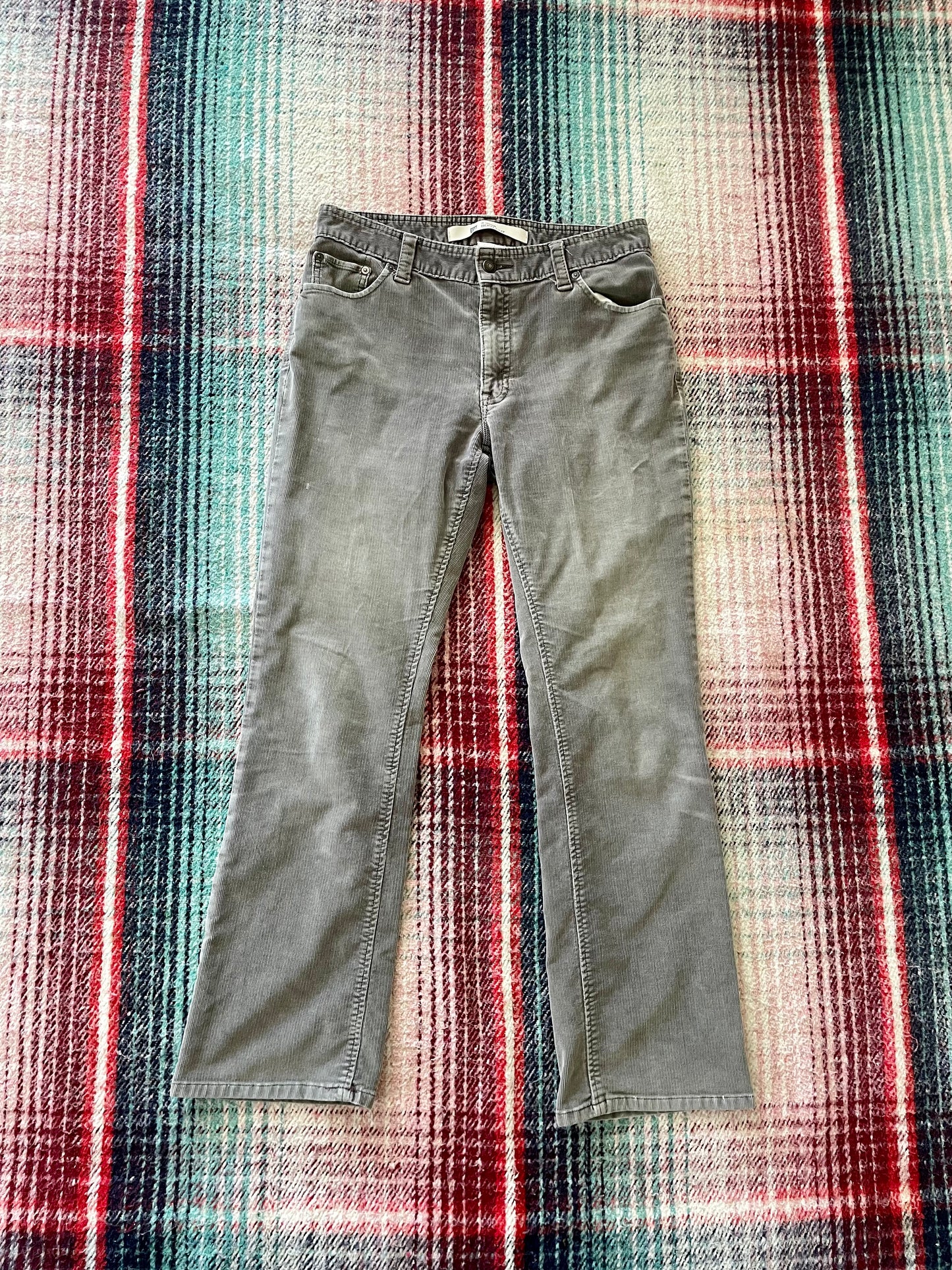 90s Gap Faded Gray Bootcut Corduroy Pants 31x29.5