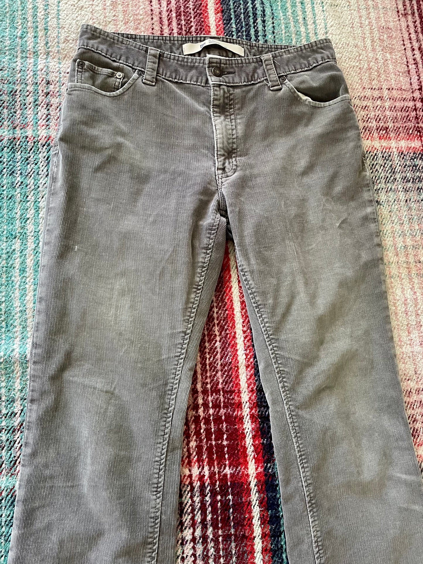 90s Gap Faded Gray Bootcut Corduroy Pants 31x29.5