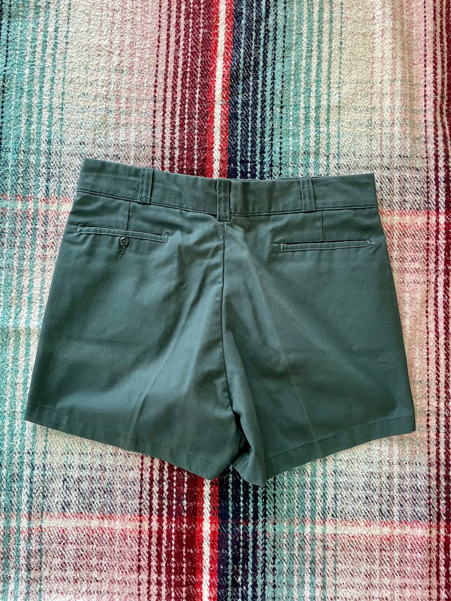 80s Key Imperial Green Work Shorts 34