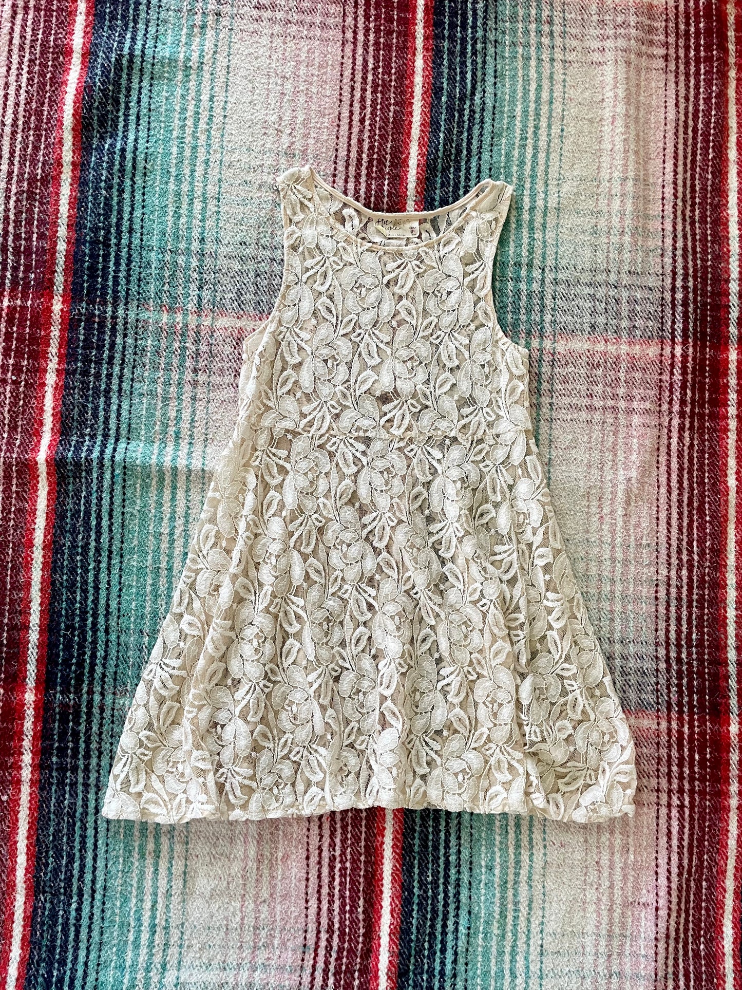 Free People Floral Lace Mid Length Dress S