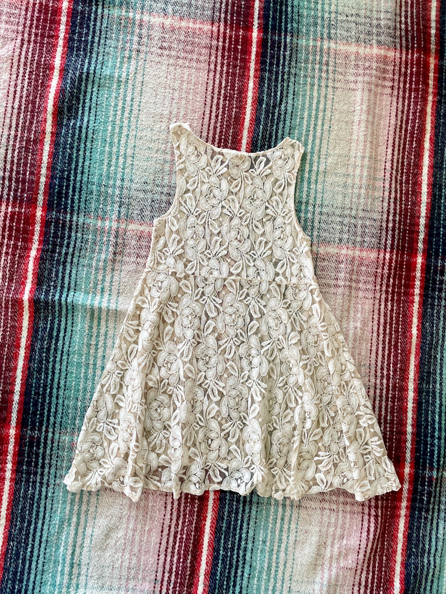 Free People Floral Lace Mid Length Dress S