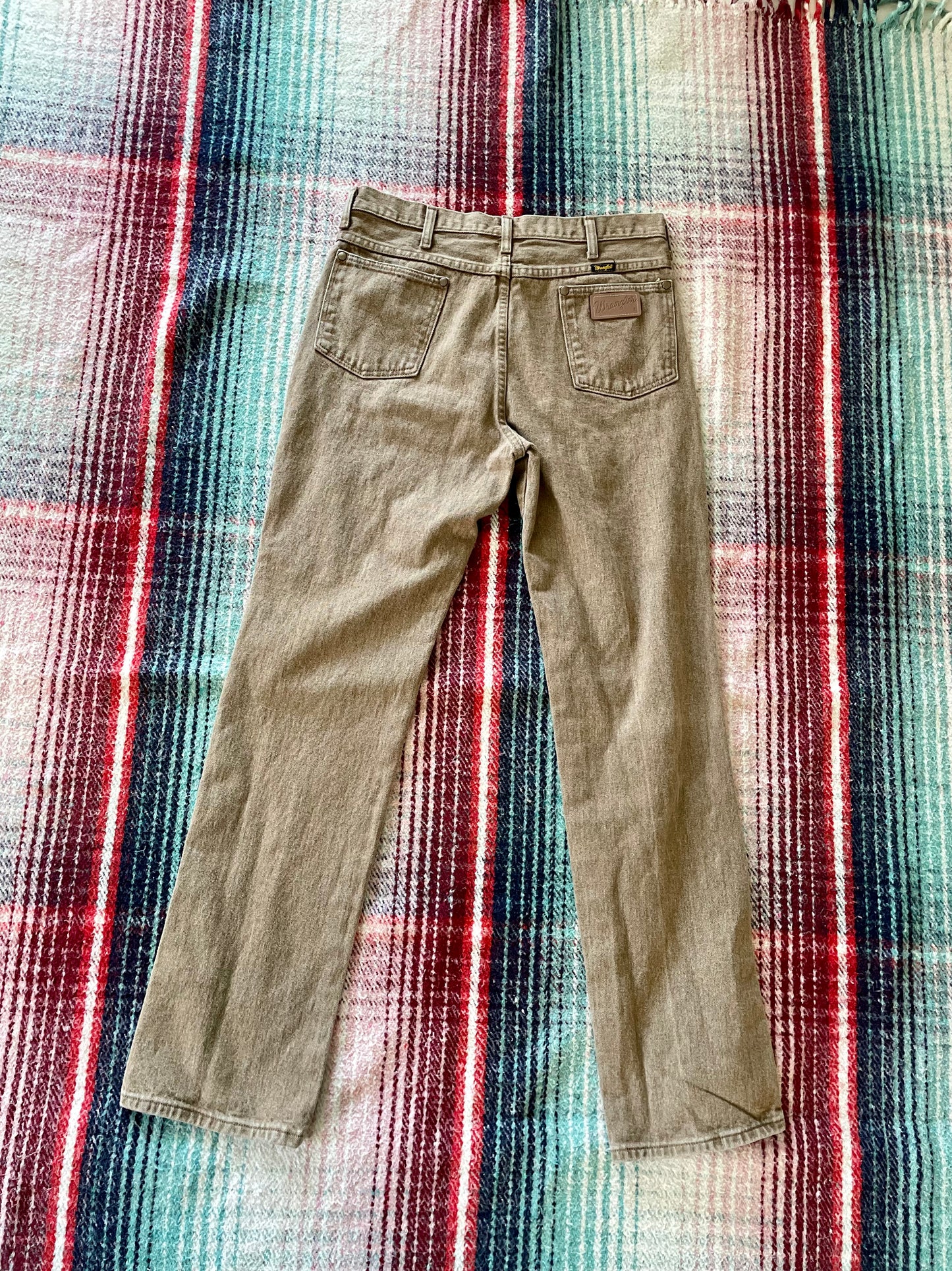 90s Wrangler 936 Slim Fit Cowboy Cut Tan Jeans 33x33